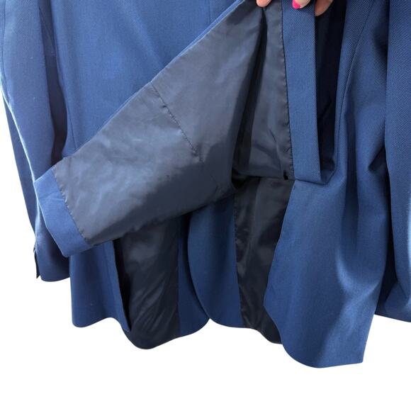 Michael Kors 2 Piece Suit Set Blue Blazer 50R and Pants 44W Preppy Business - Picture 7 of 14